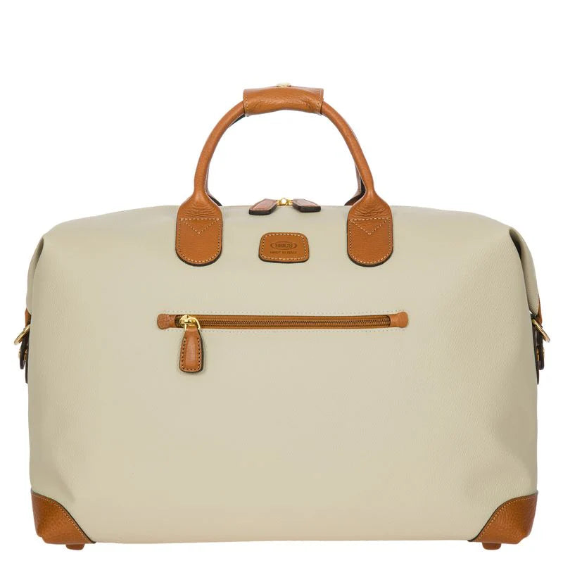 Firenze Cargo Duffle + Large Checked Set in Cream