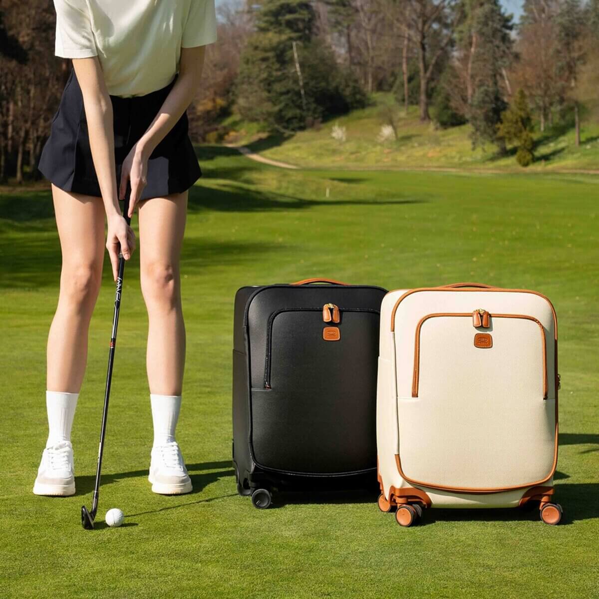 Firenze Luggage + Bag Bundle in Cream