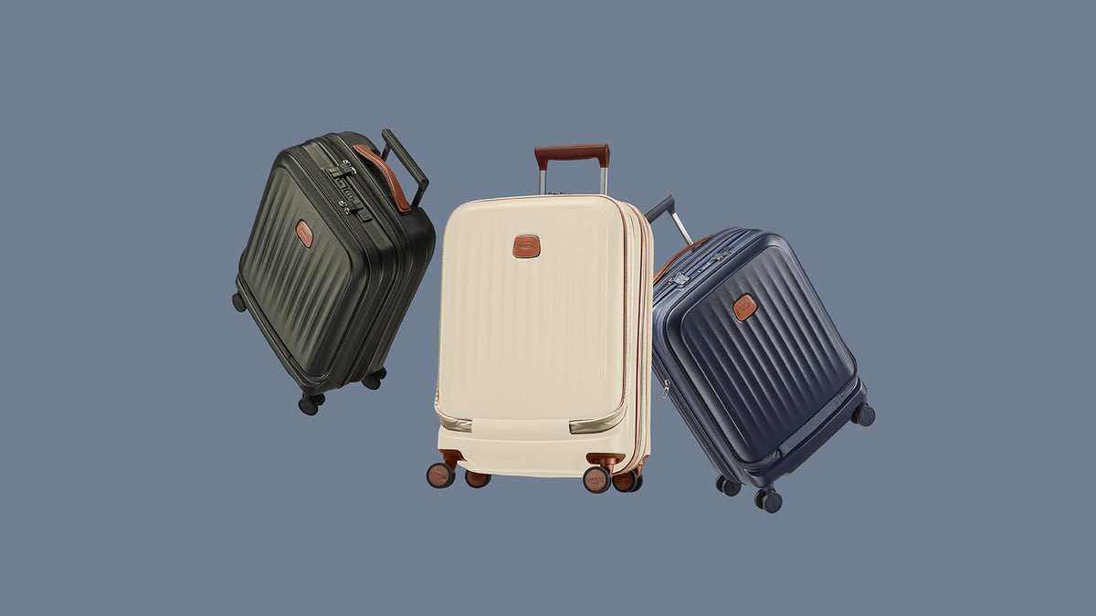 Bric’s best carry-on luggage for short trips in black, cream and navy